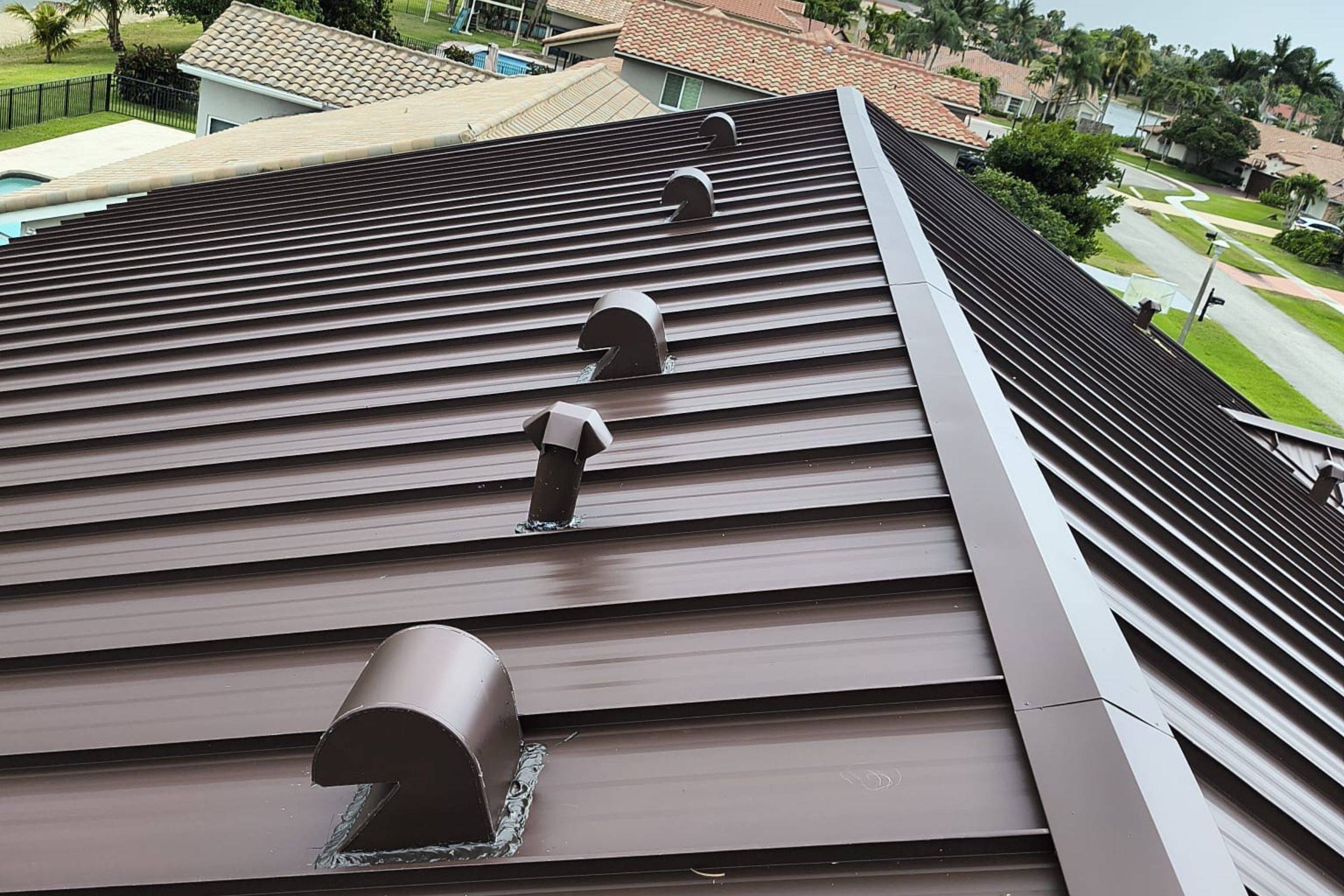 Beautiful Burgundy Metal Roof Replacement